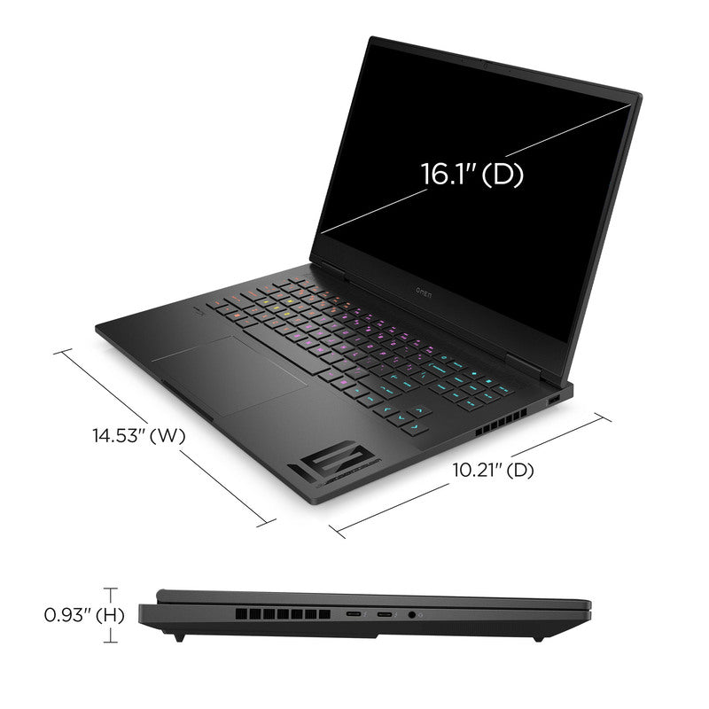 OMEN Transcend Laptop 16-u1047nr 16", Windows 11 Home, Intel® Core™ i7, 32GB RAM, 1TB SSD, NVIDIA® GeForce RTX™ 4070, WQXGA, Shadow black - Image 5