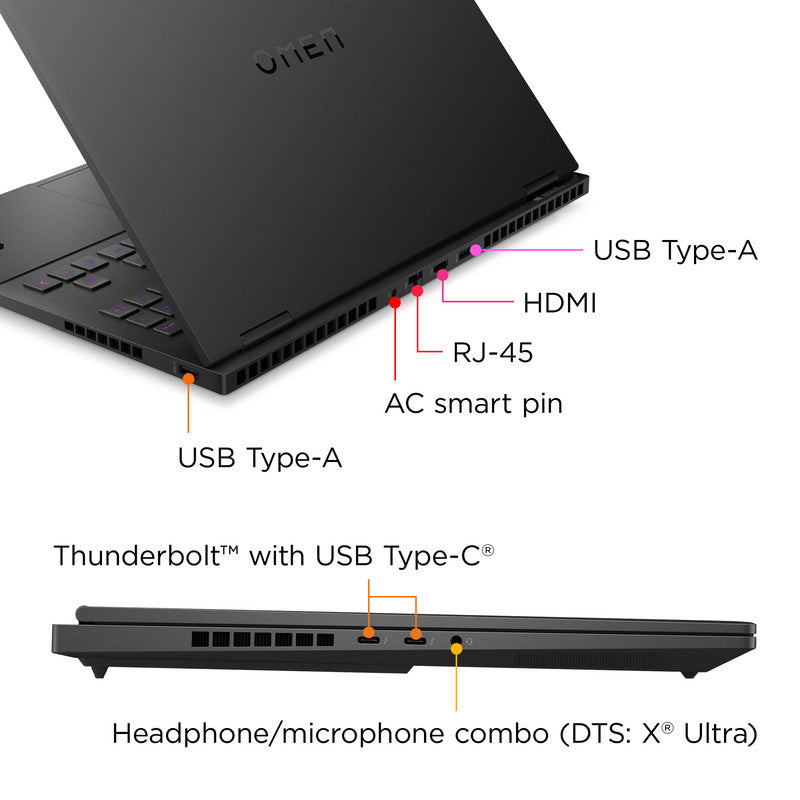 OMEN Transcend Laptop 16-u1047nr 16", Windows 11 Home, Intel® Core™ i7, 32GB RAM, 1TB SSD, NVIDIA® GeForce RTX™ 4070, WQXGA, Shadow black - Image 16