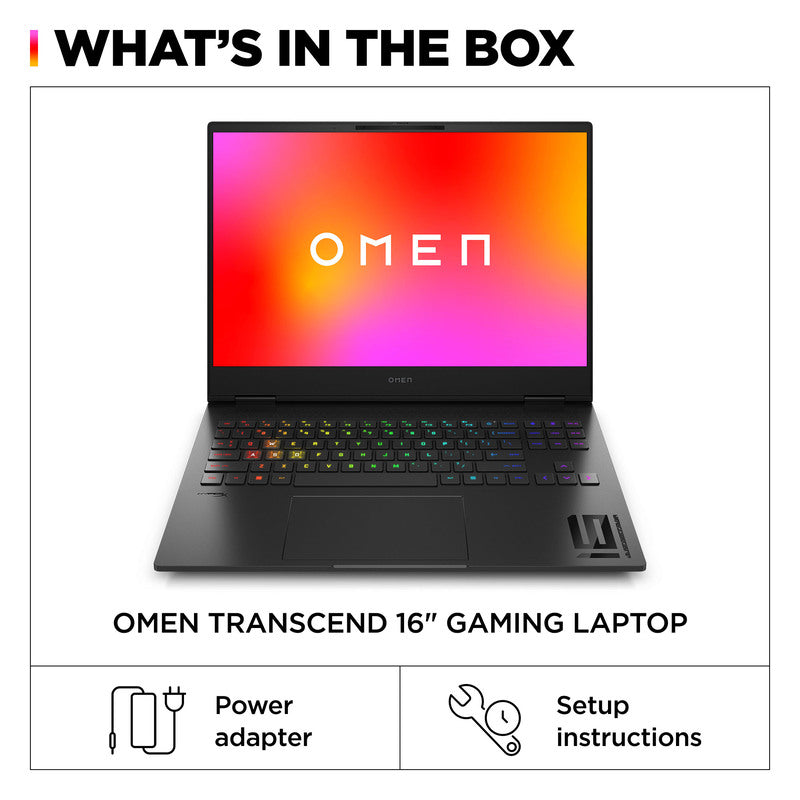 OMEN Transcend Laptop 16-u1047nr 16", Windows 11 Home, Intel® Core™ i7, 32GB RAM, 1TB SSD, NVIDIA® GeForce RTX™ 4070, WQXGA, Shadow black - Image 18