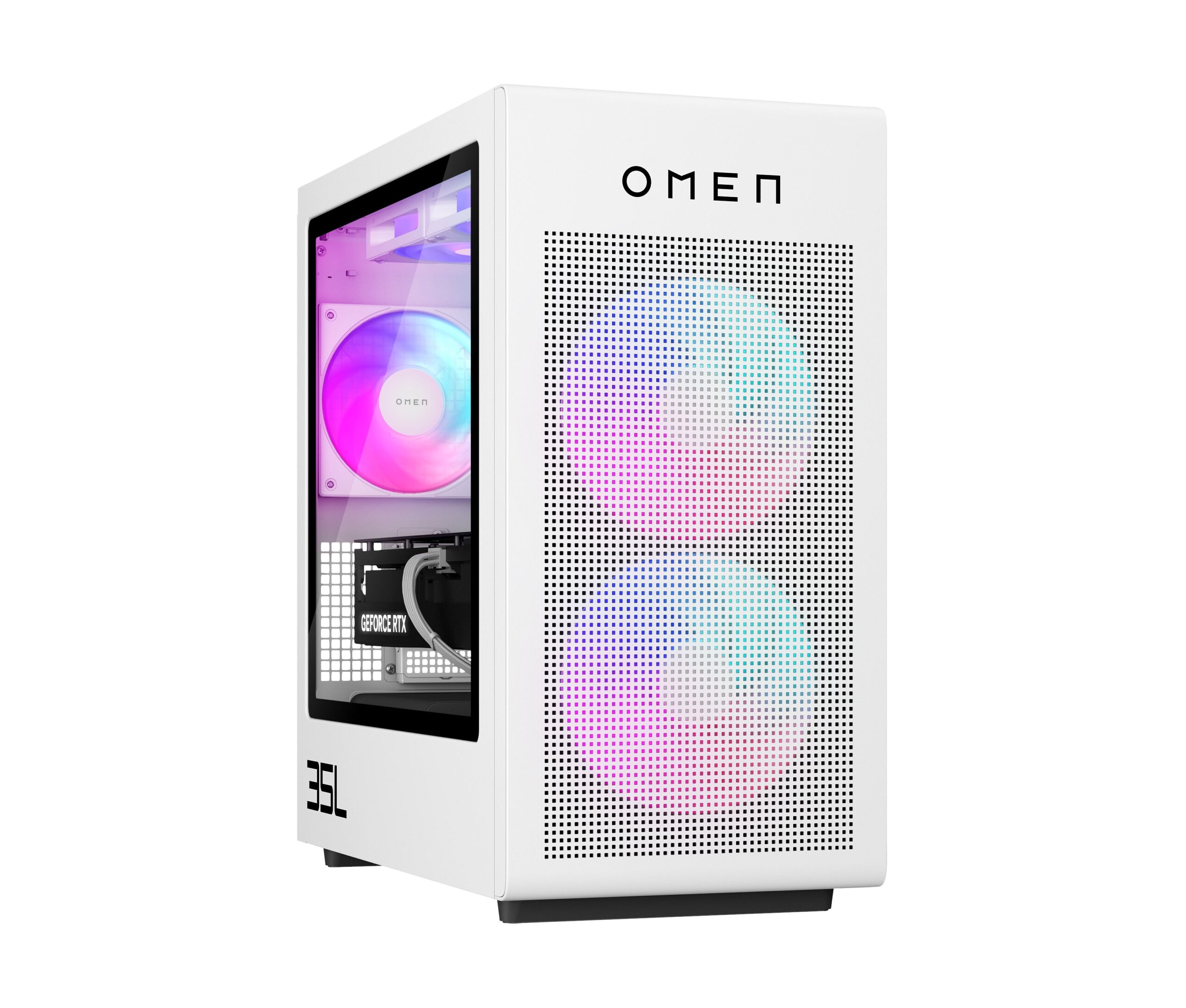 OMEN 35L Gaming Desktop GT16-0085t PC, Windows 11 Pro, Intel® Core™ Ultra 7, 32GB RAM, 2TB SSD, NVIDIA® GeForce RTX™ 4080 SUPER, Ceramic white
