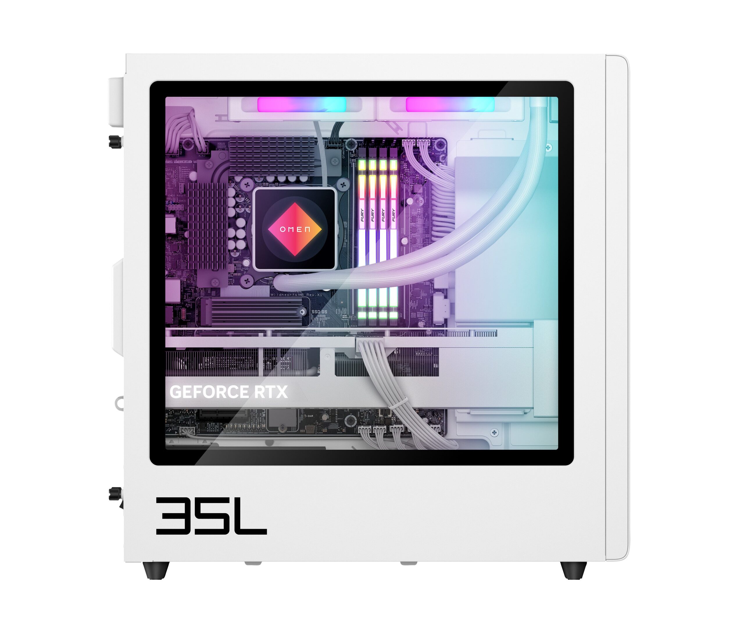 OMEN 35L Gaming Desktop GT16-0085t PC, Windows 11 Pro, Intel® Core™ Ultra 7, 32GB RAM, 2TB SSD, NVIDIA® GeForce RTX™ 4080 SUPER, Ceramic white - Image 6