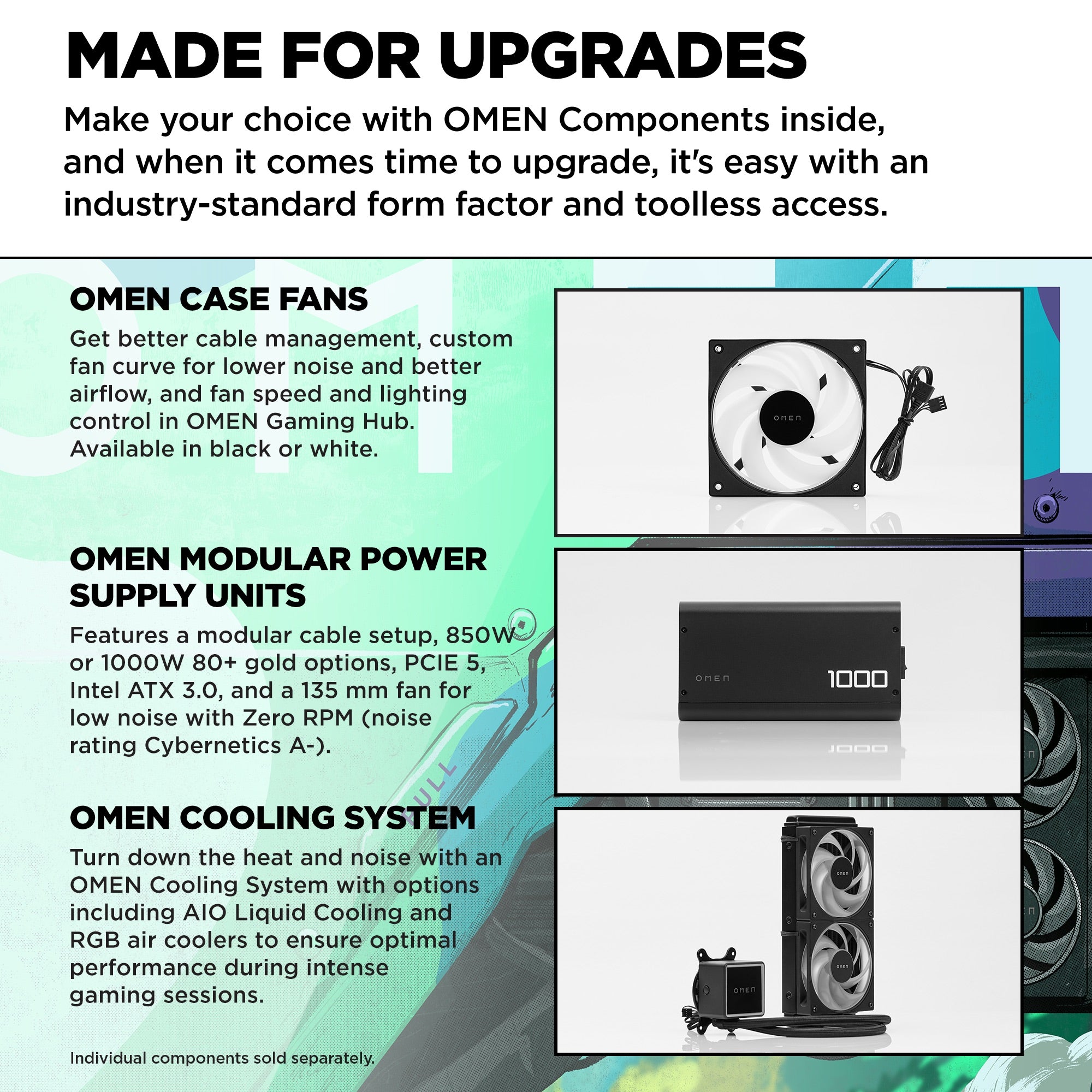 OMEN 35L Gaming Desktop GT16-0085t PC, Windows 11 Pro, Intel® Core™ Ultra 7, 32GB RAM, 2TB SSD, NVIDIA® GeForce RTX™ 4080 SUPER, Ceramic white - Image 3