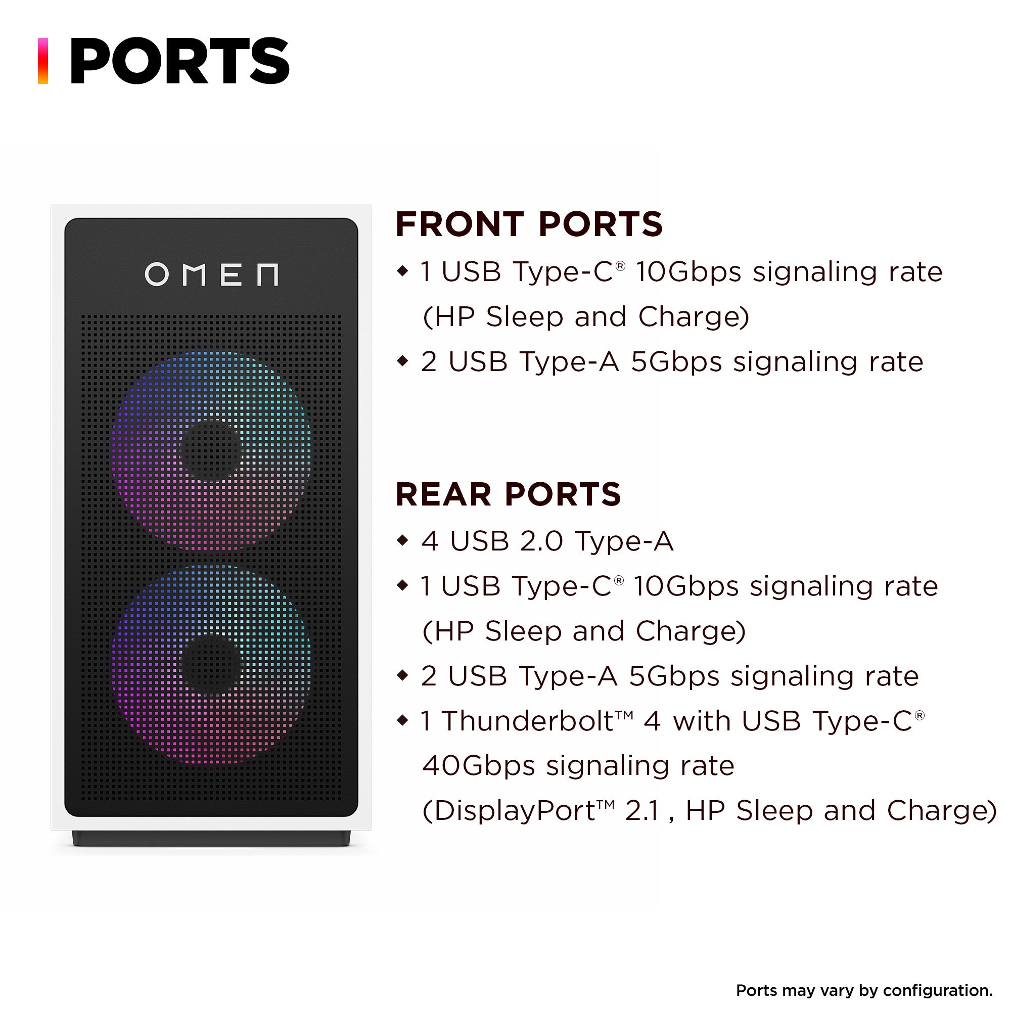 OMEN 35L Gaming Desktop GT16-0085t PC, Windows 11 Pro, Intel® Core™ Ultra 7, 32GB RAM, 2TB SSD, NVIDIA® GeForce RTX™ 4080 SUPER, Ceramic white - Image 10