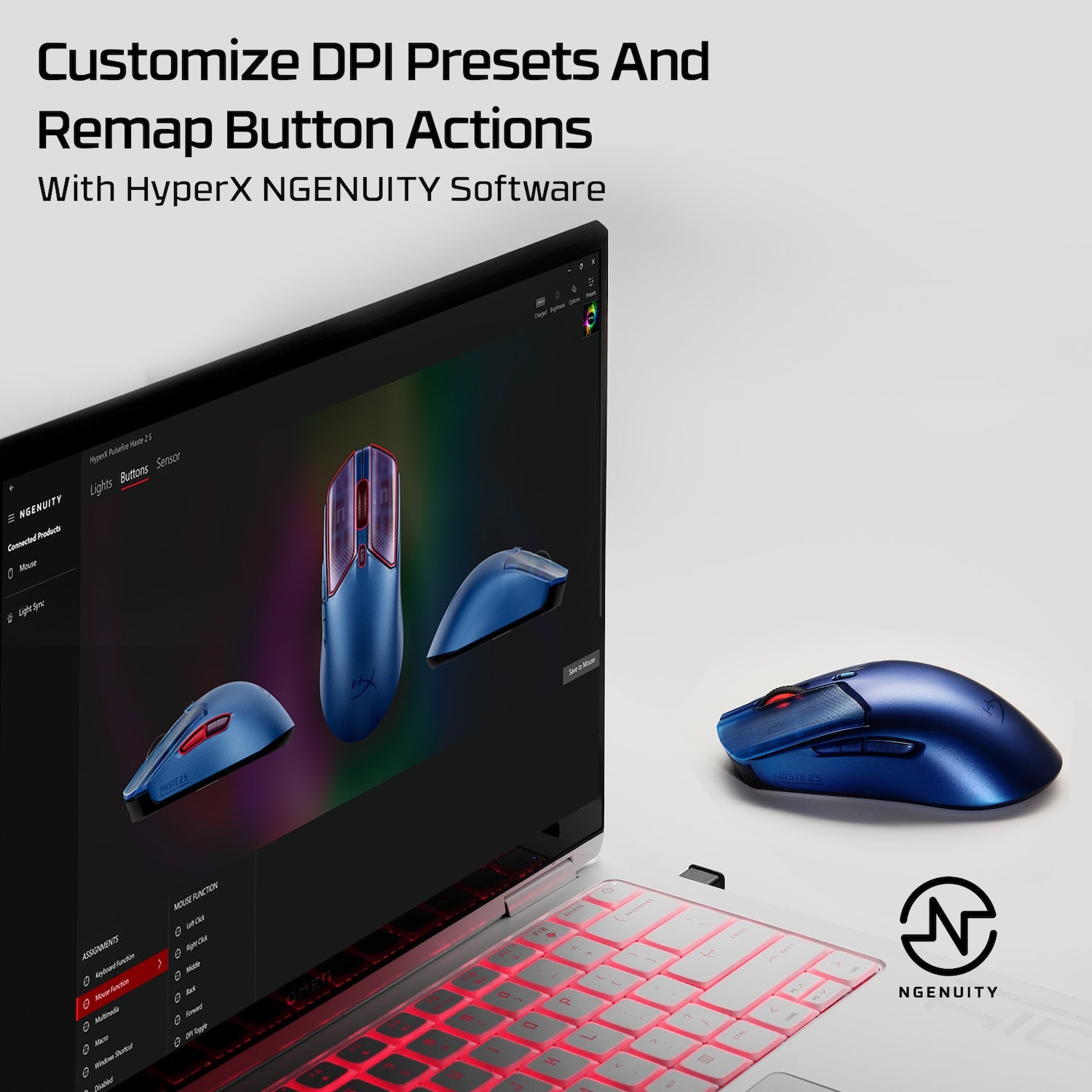 HyperX Pulsefire Haste 2 S Wireless Gaming Mouse - Image 7