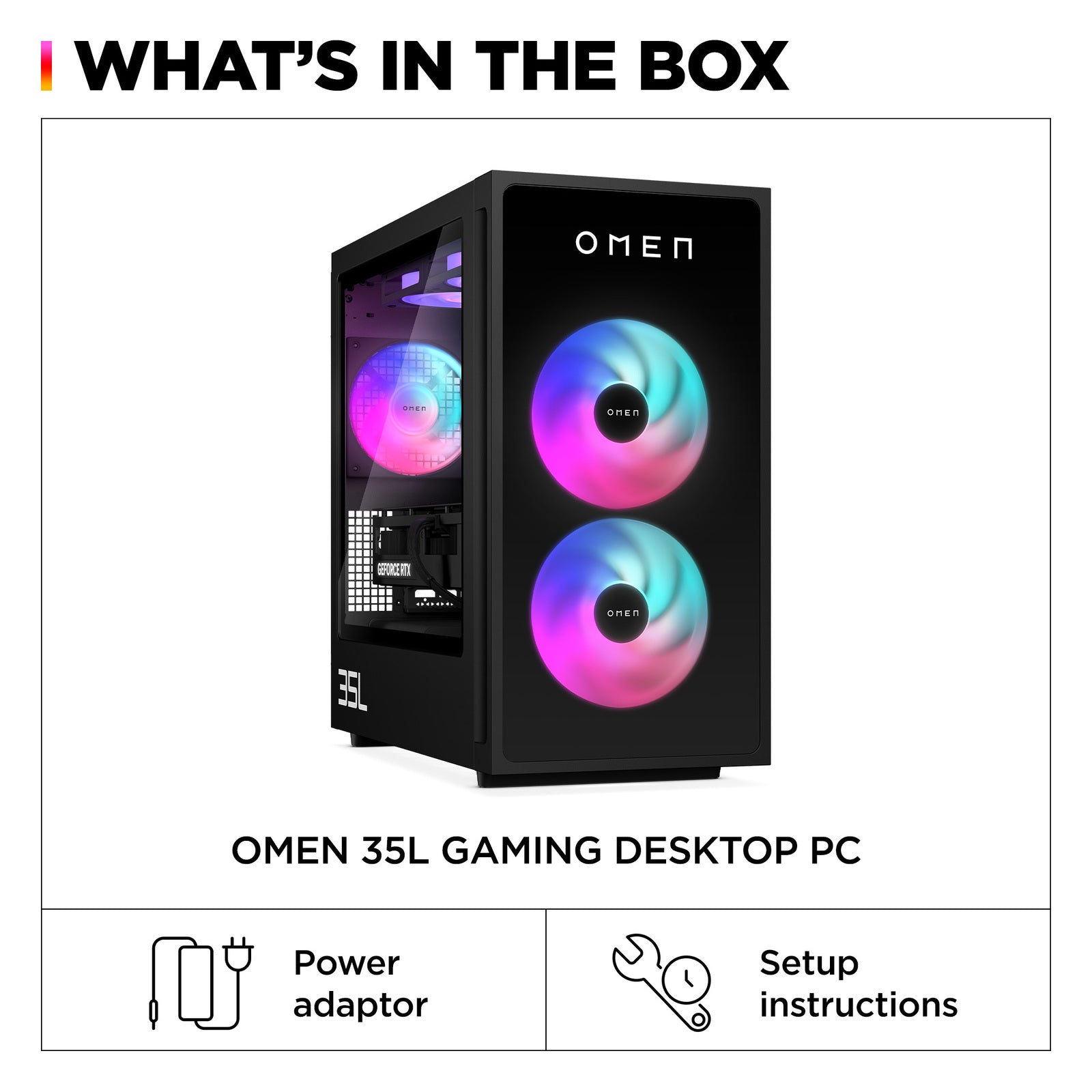 OMEN 35L Gaming Desktop GT16-0066m PC, Windows 11 Home, AMD Ryzen™ 7, 16GB RAM, 1TB SSD, NVIDIA® GeForce RTX™ 4060, Black - Image 9